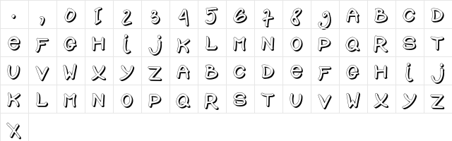 SCHOOL Regular  glyph index