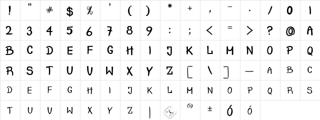 Crash  Test Regular  glyph index