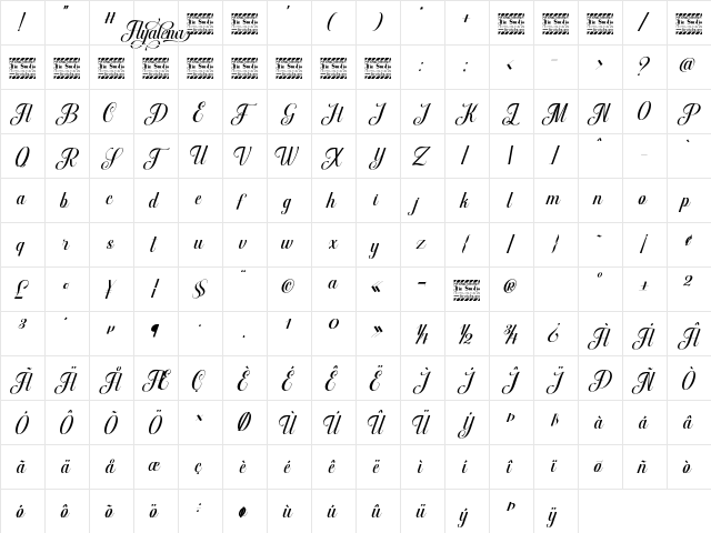 Ayalena Personal Use Regular  glyph index