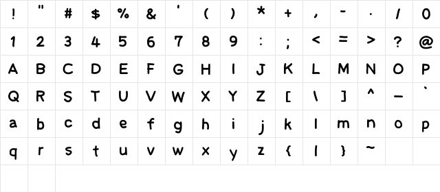Cecily Regular  glyph index