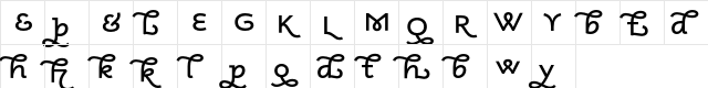 AspectSwash Bold  glyph index