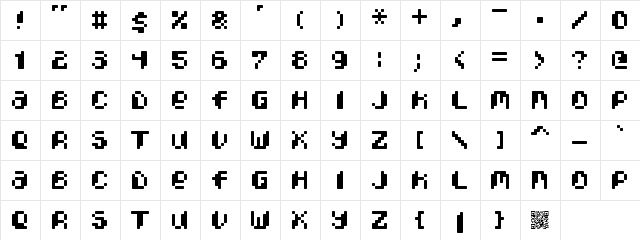 Pixcel Phat  glyph index