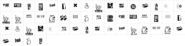 Lithium Regular  glyph index