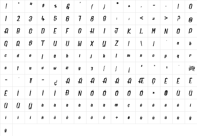 Daily Quantum Regular  glyph index