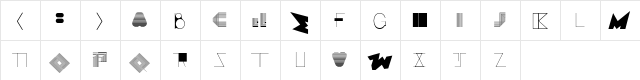 BOSS M A  glyph index
