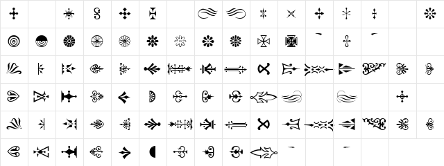 Teflon Regular  glyph index