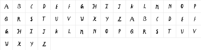 Holiday Craft Girly  glyph index