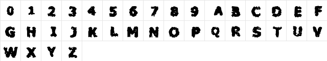 Blackfly Mambo Regular  glyph index