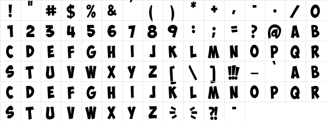 ObelixPro Italic  glyph index