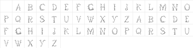 101! Flora Regular  glyph index