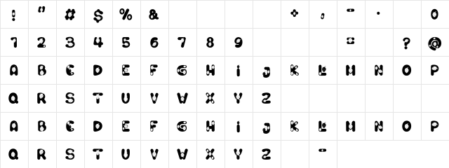 Strawberry Regular  glyph index