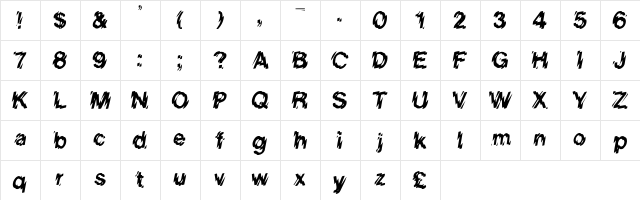 NorthWestSide Regular  glyph index