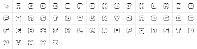 Lost Area Regular  glyph index