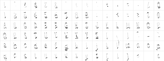 Hesitant Shadow Normal  glyph index