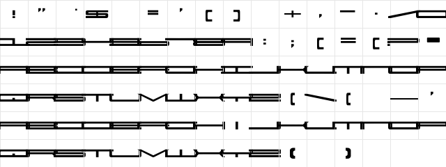Super Ultra 911 Regular  glyph index
