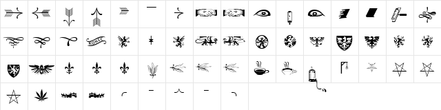 Ozdoby1 Regular  glyph index