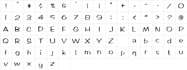 Zabrze Normal  glyph index