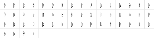 Round_3D_Monogram_Right Regular  glyph index