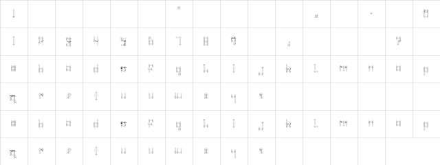 Skeleton Model Regular  glyph index