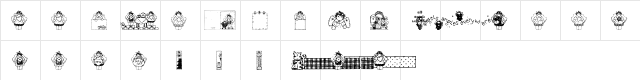 DJ Little Miracles Regular  glyph index