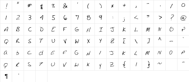 Brightn Regular  glyph index