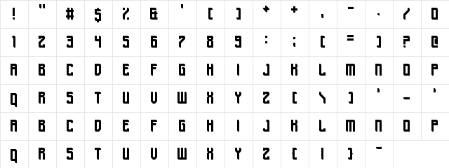 Chisholm Heliport Regular  glyph index