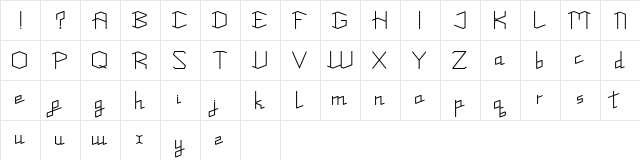Demiurge Regular  glyph index