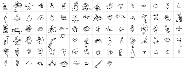 Wiesbaden Swing Regular  glyph index