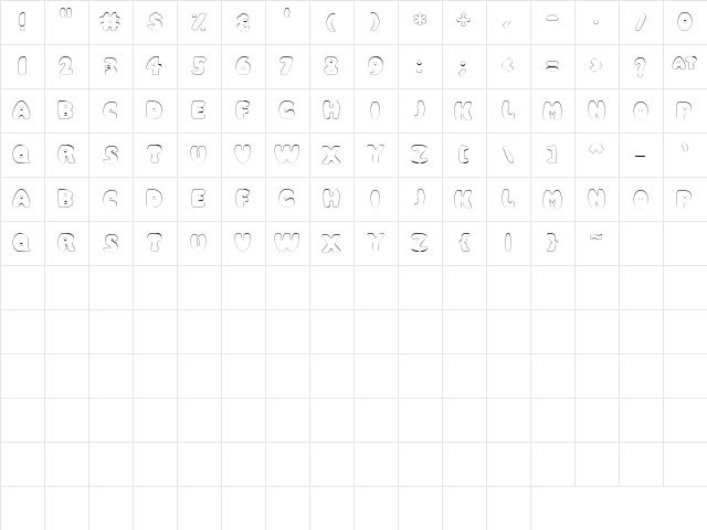 LD Rounded Regular  glyph index
