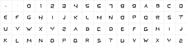 Twist Star Type Regular  glyph index