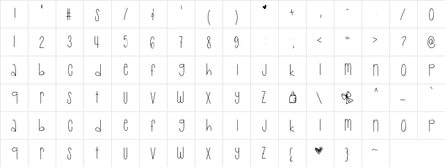Lexabelle Medium  glyph index