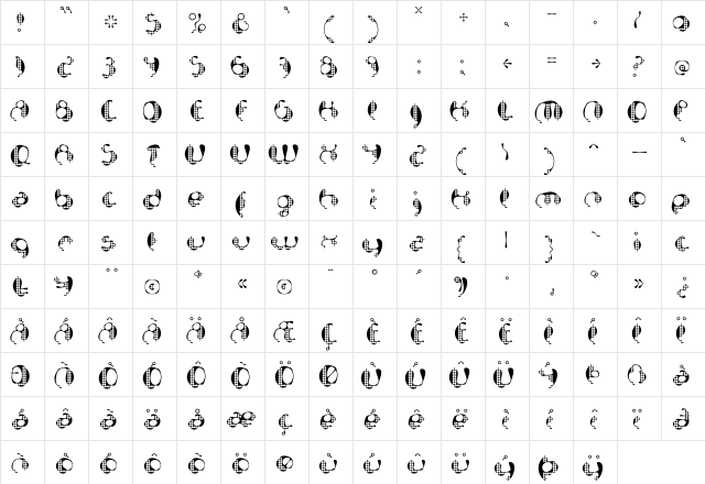 Bionic Dynamic  glyph index