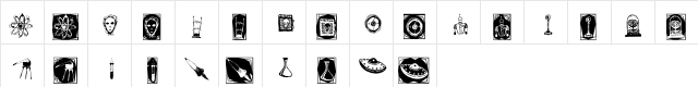 Doc Nimbus Bats Regular  glyph index