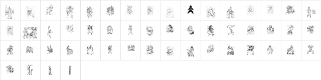 Dragon ball tfb Regular  glyph index
