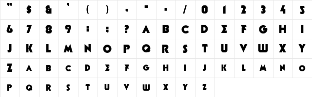 Minotaur Phatte  glyph index