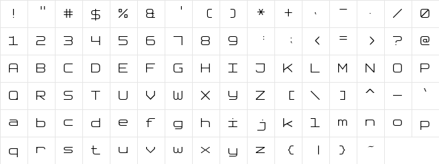Software Tester 7 Regular  glyph index