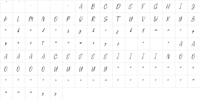 Raimont Personal Use  glyph index