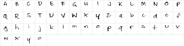 Slobbo Regular  glyph index