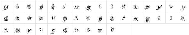 Pepin Press Caps-FA232 Regular  glyph index