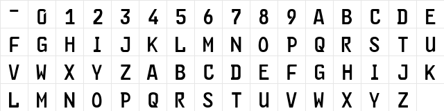 FE-Font Normal  glyph index