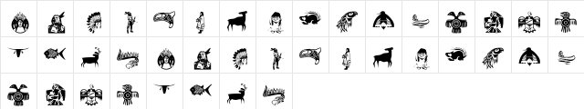 KR NA Dings Regular  glyph index