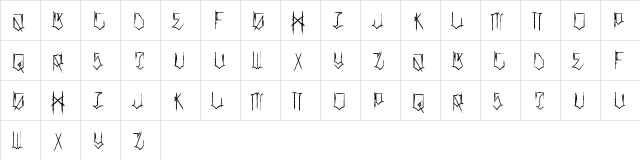 Locals Only Regular  glyph index