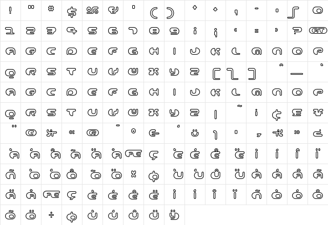 Contour Outline  glyph index