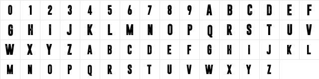 Dreamwalker Regular  glyph index