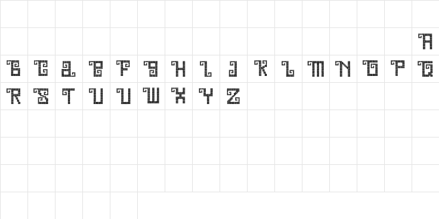 Quetzal Demo Regular  glyph index