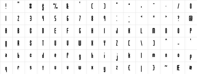 Unanimous Inverted (BRK) Regular  glyph index