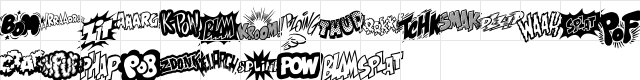 OnomatoBom Regular  glyph index