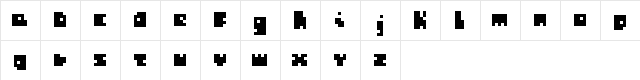 QInt EH Regular  glyph index
