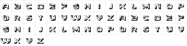 Course Regular  glyph index