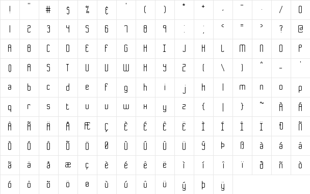 Bend 2 Squares BRK Normal  glyph index